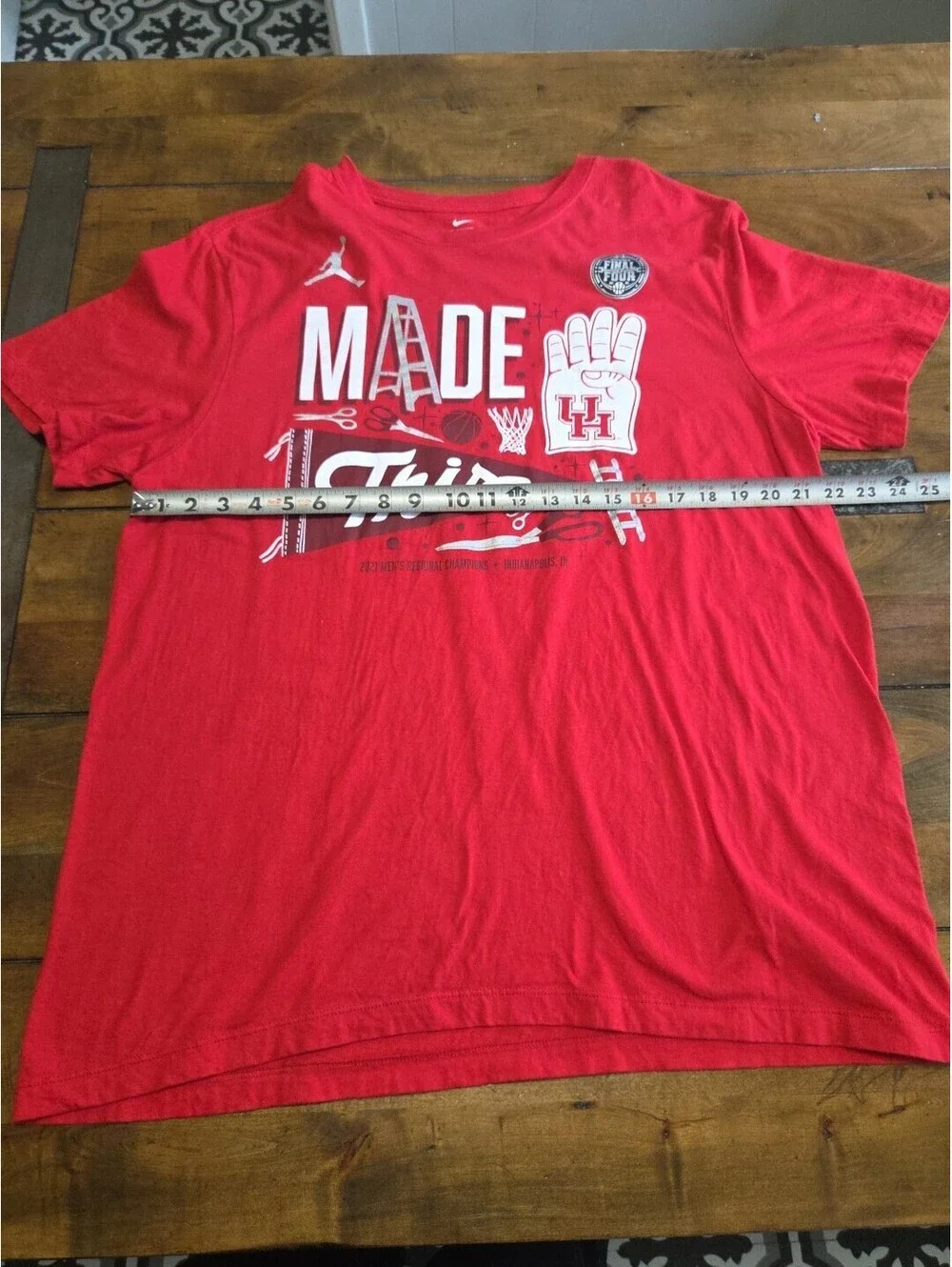 Jordan Brand Houston Cougars 2021 Final Four Locker Room Shirt Red XL NCAA